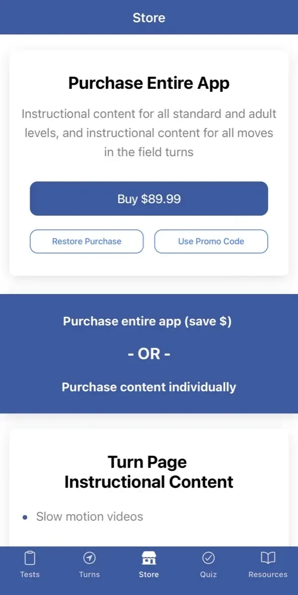 Skating Skills paywall screen
