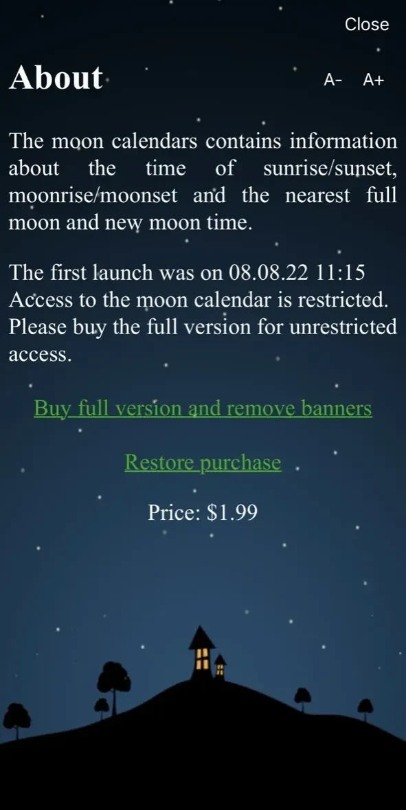 Sky paywall screen