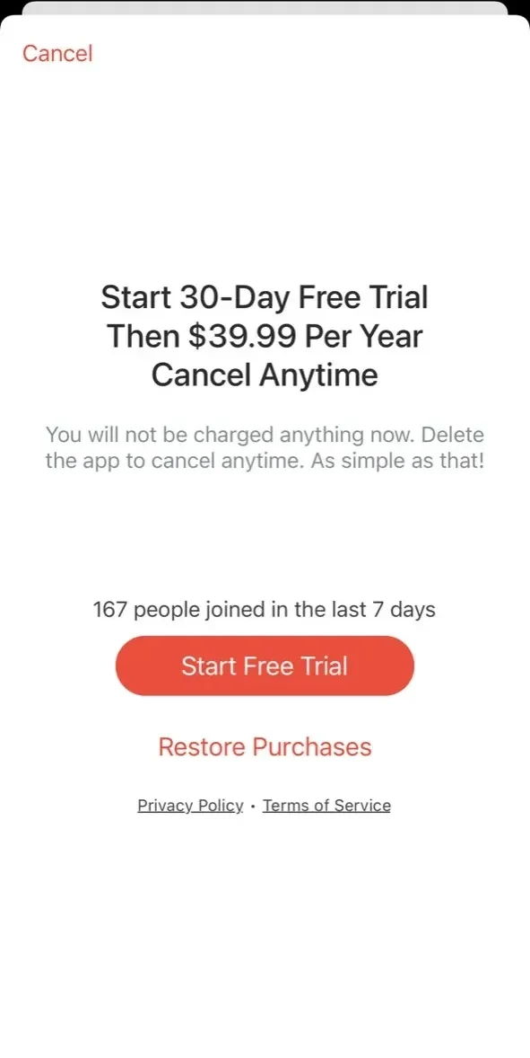 Sleep Tracker+ Lifestyle paywall screen