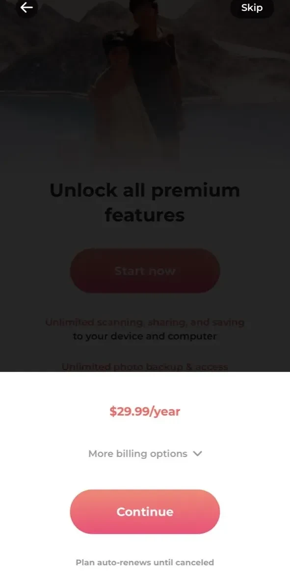 SlideScan paywall screen