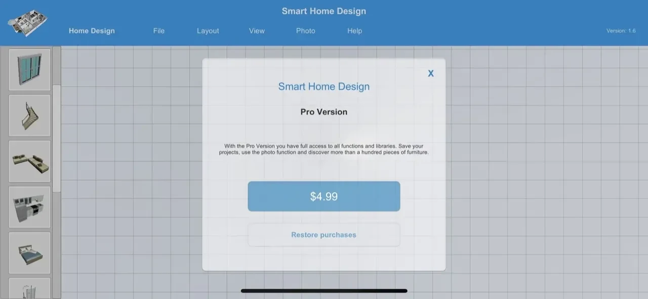 Smart Home Design 3D paywall screen