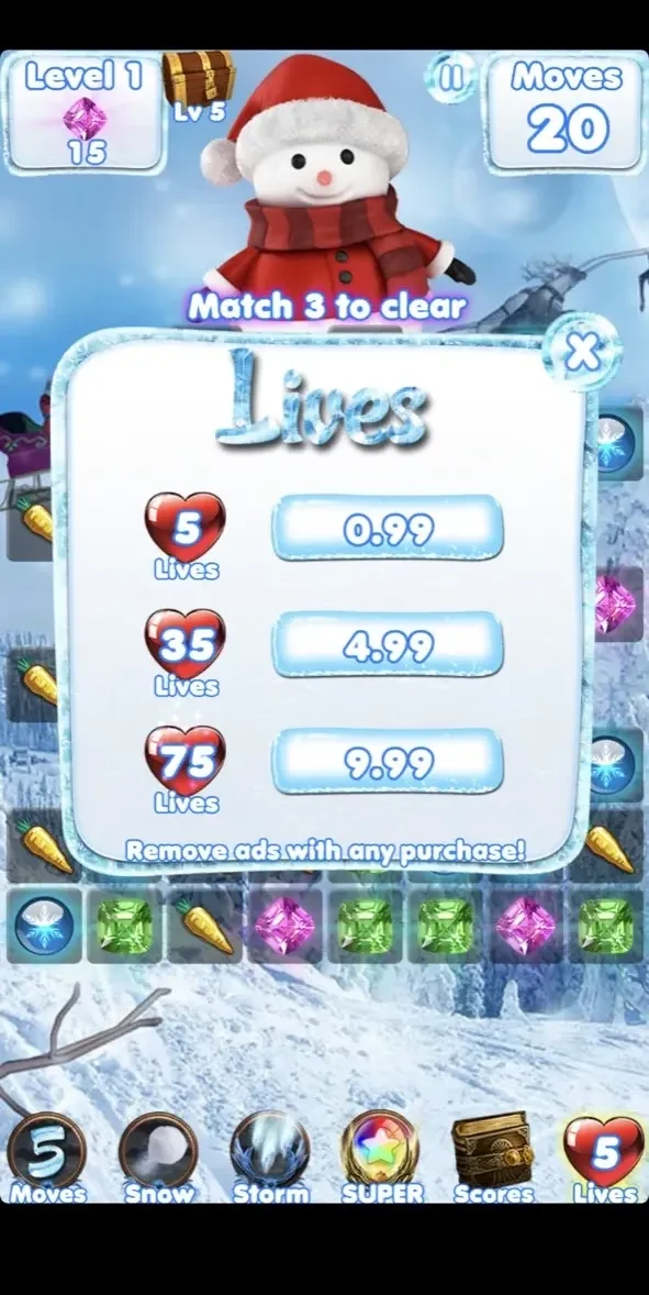 Snowman Games and Christmas Puzzles paywall screen