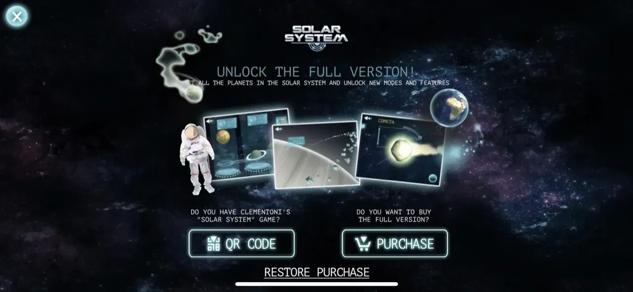 Solar System paywall screen