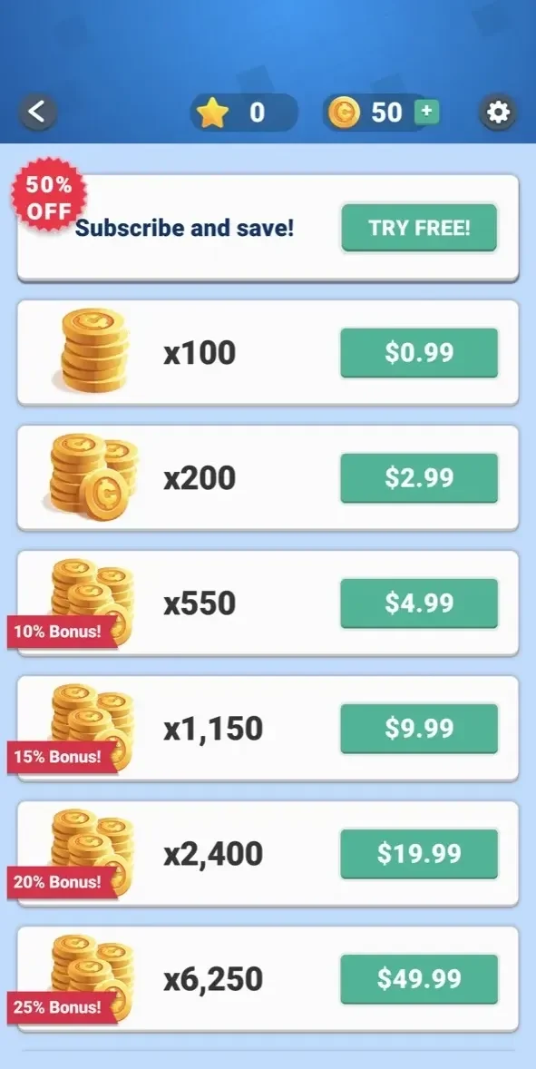 Daily Crossword Arrow Solo paywall screen