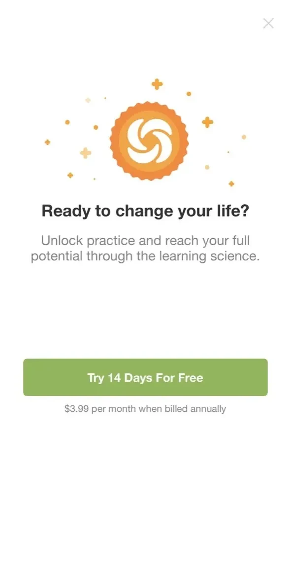 Sololearn paywall screen