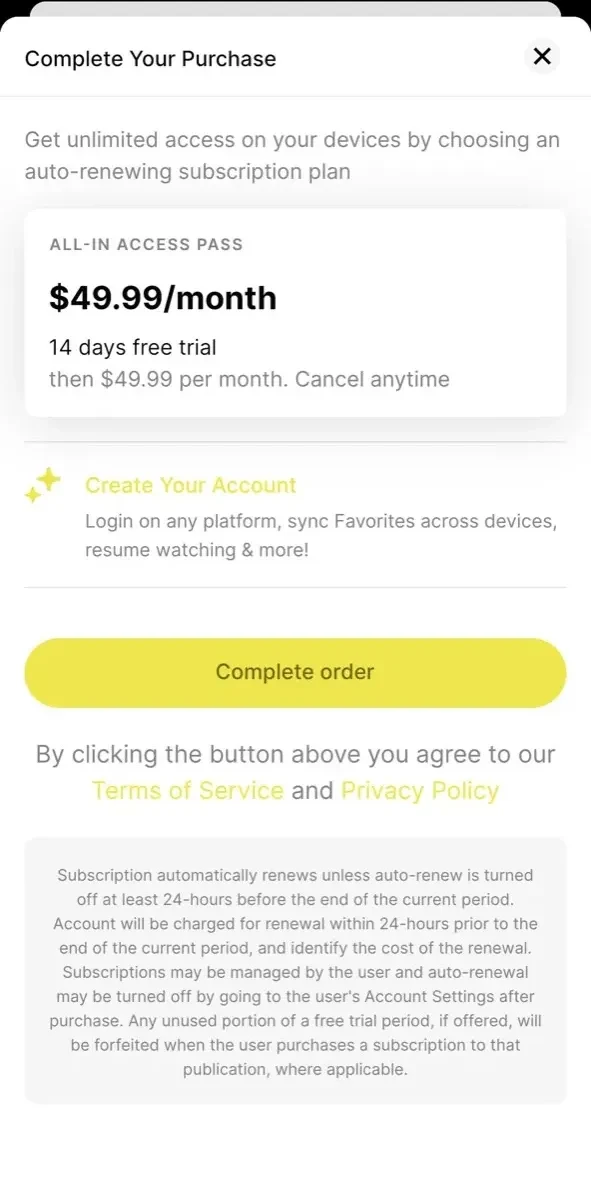Solve For Why TV paywall screen