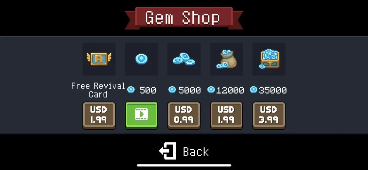 Soul Knight paywall screen