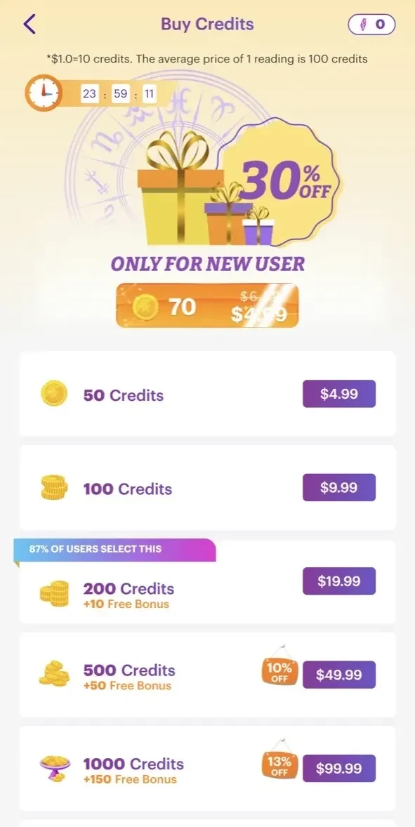 Soulight paywall screen