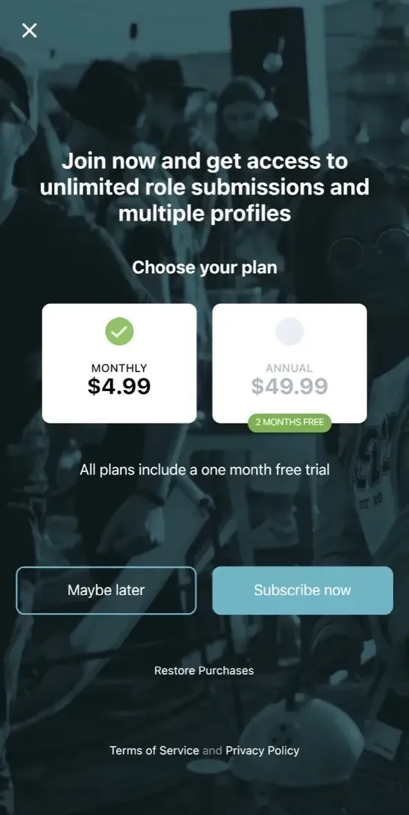Source paywall screen