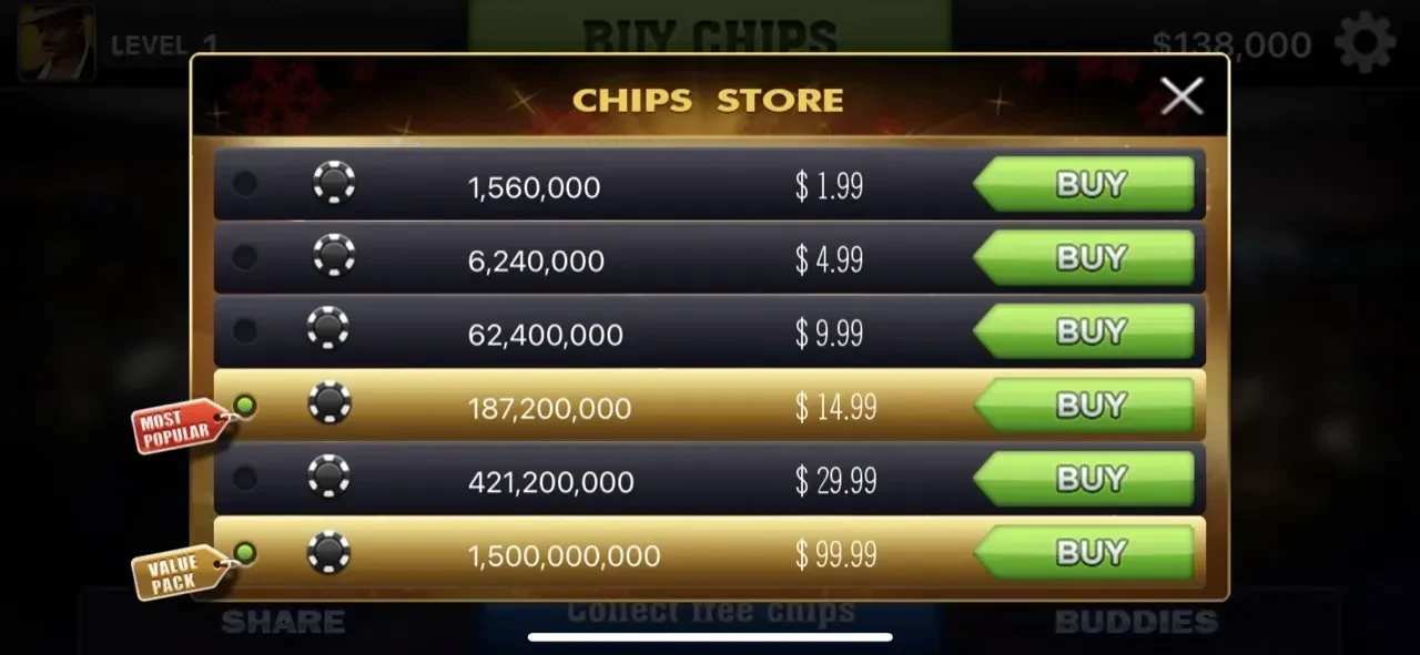 Spark Poker paywall screen