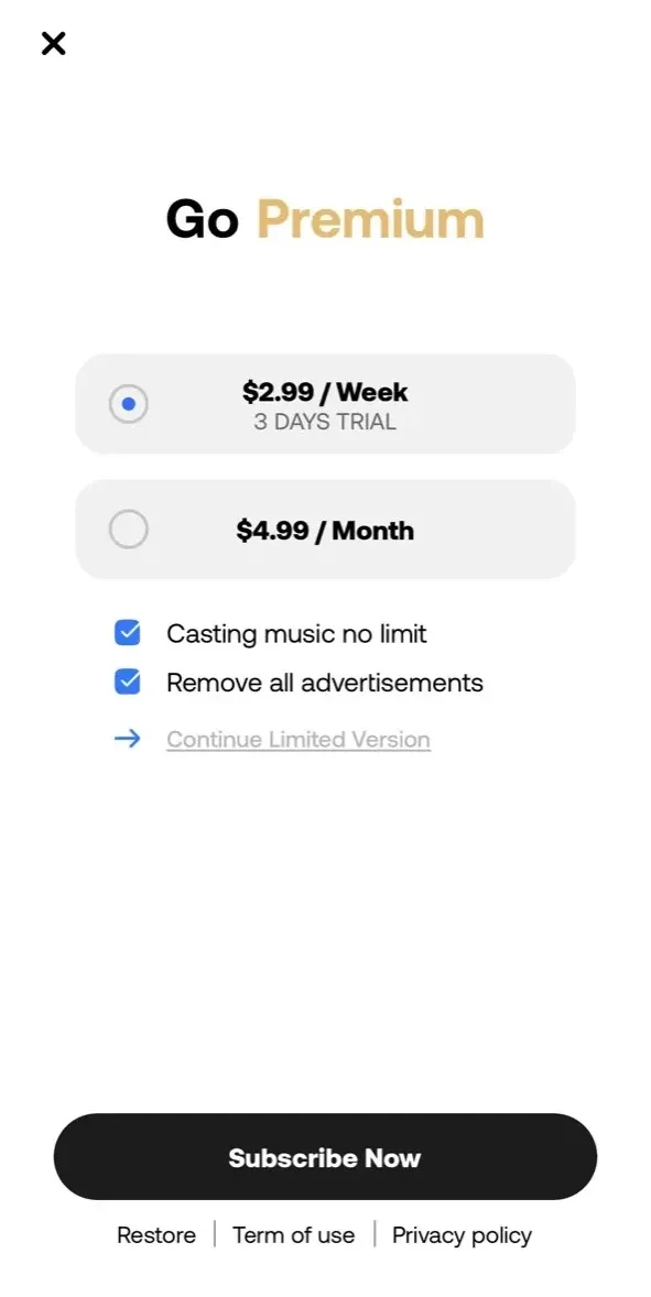 Speaker paywall screen