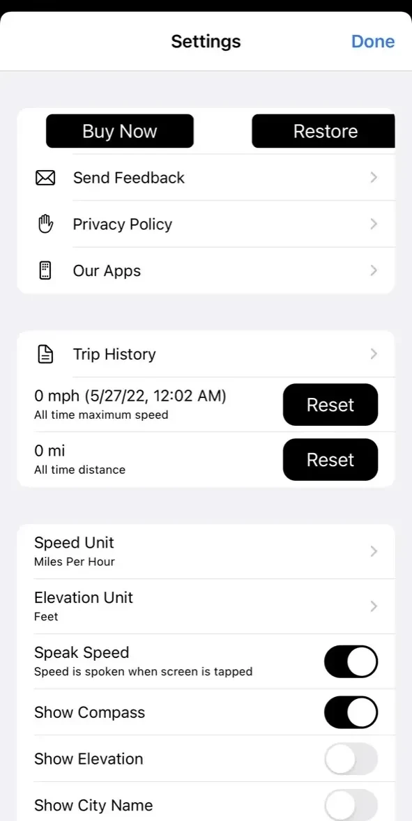Speedometer Simple paywall screen