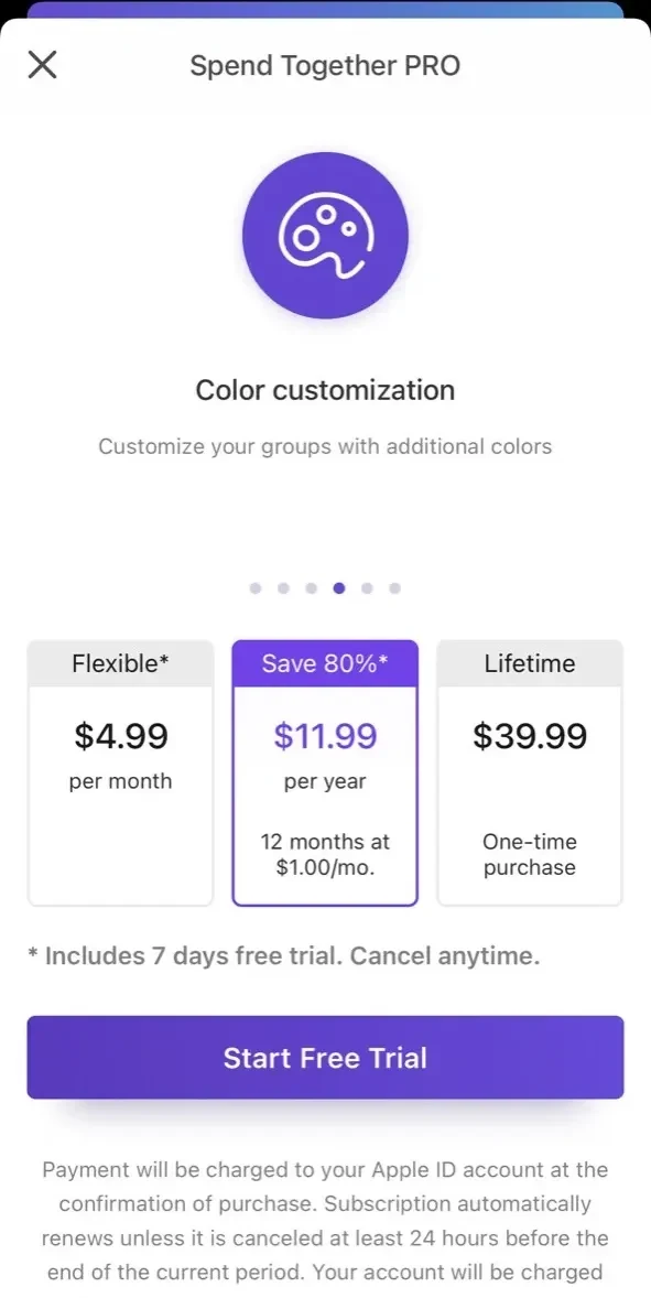 Spend Together paywall screen