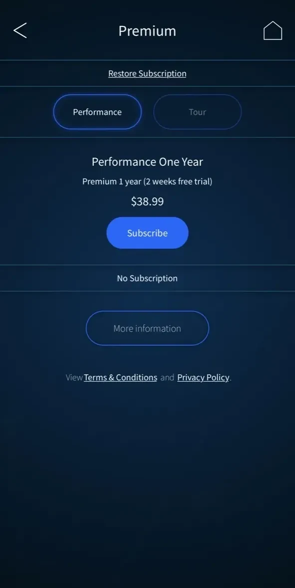 Spider Golf paywall screen