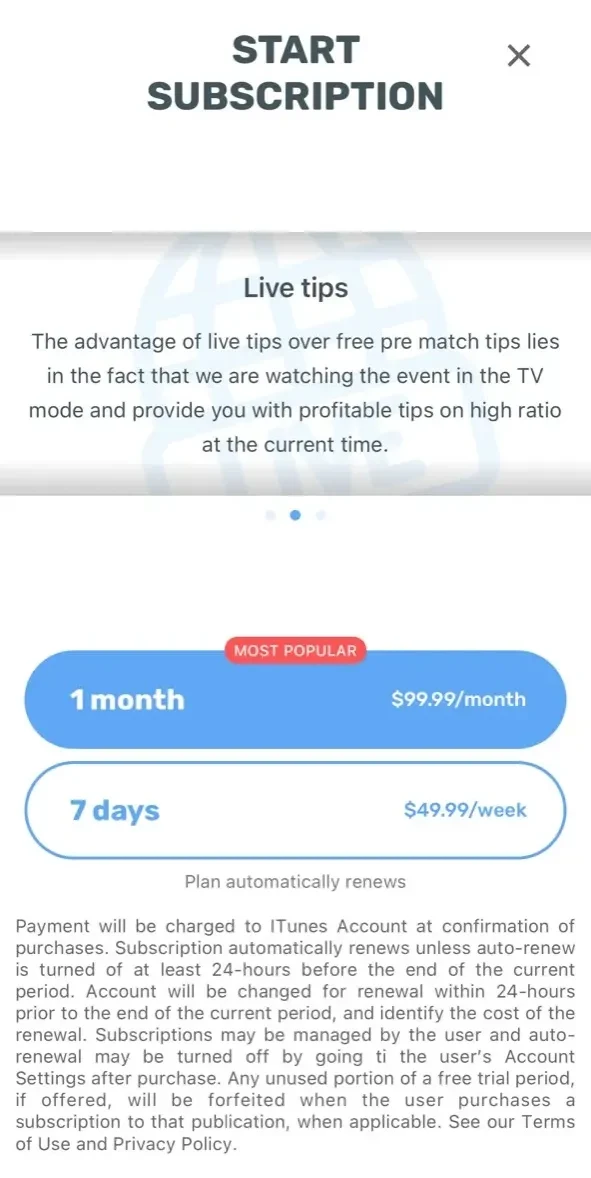 Sports Expert Picks paywall screen