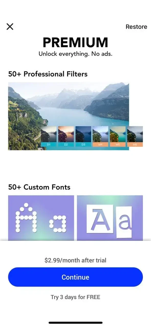 Square Fit paywall screen