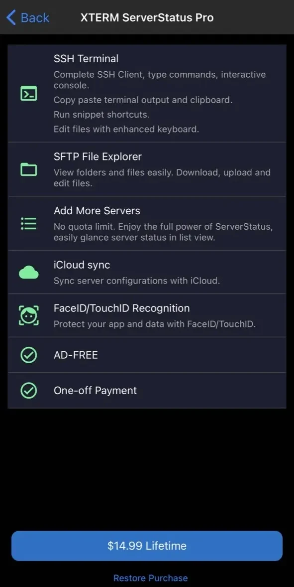 SSH Pulse paywall screen