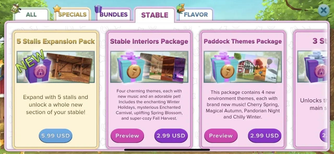 Star Stable paywall screen