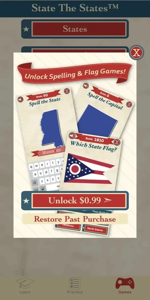 State The States paywall screen