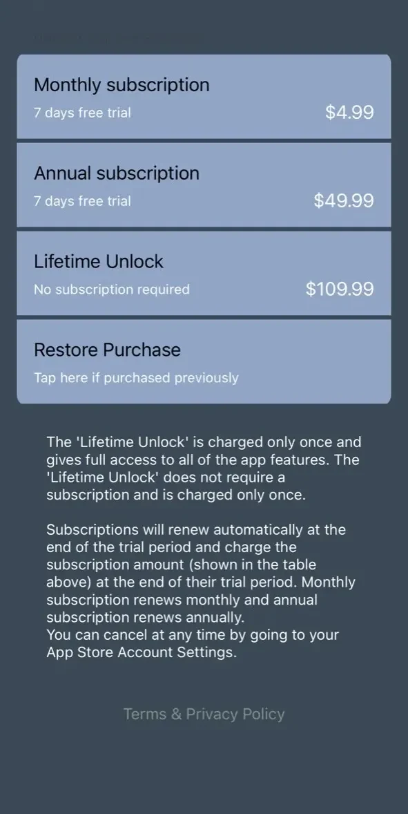 Stats paywall screen