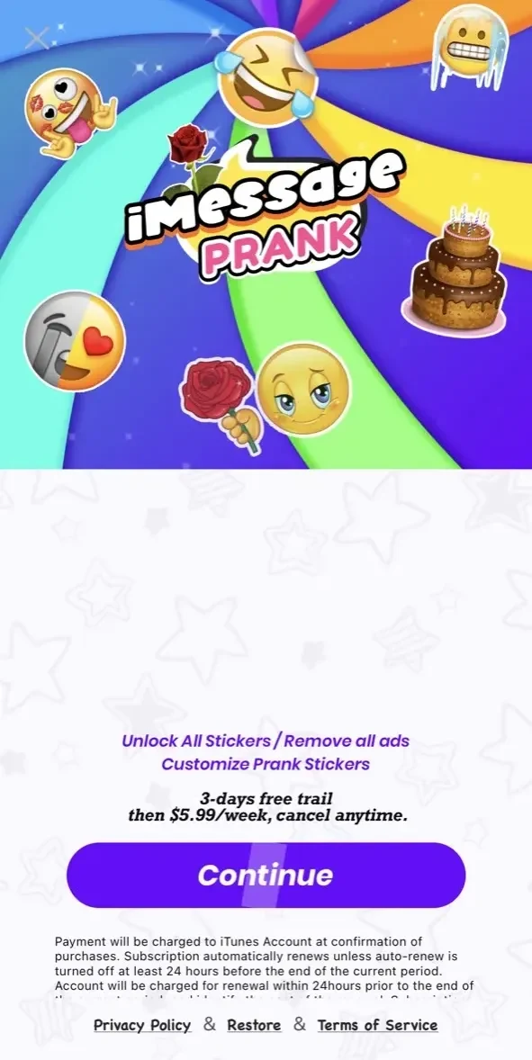 StickerArt paywall screen