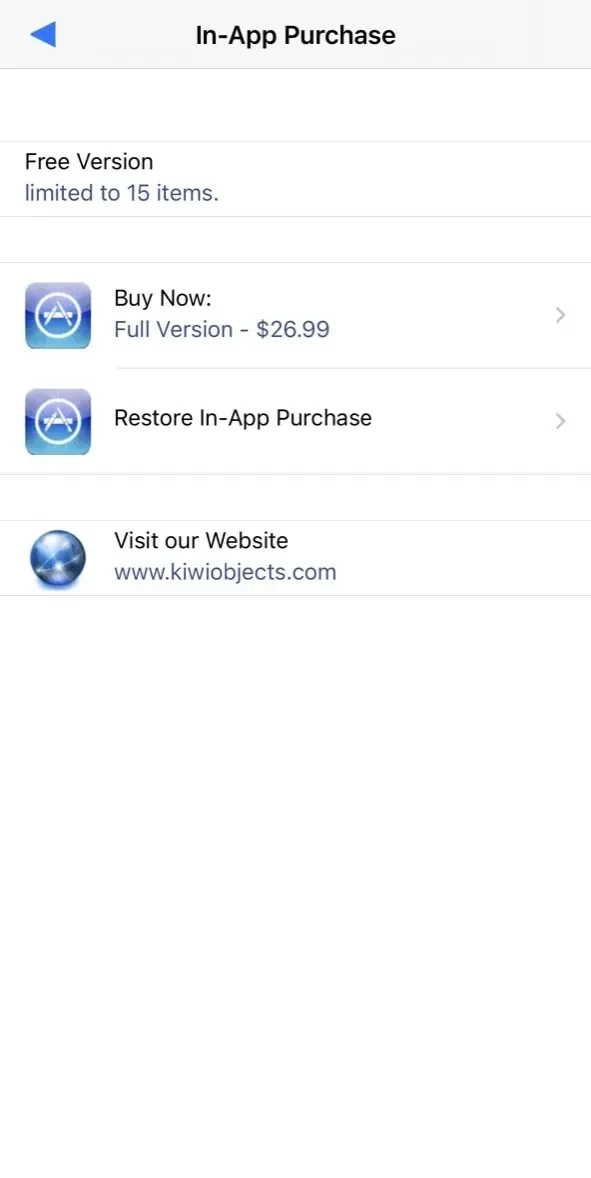 Stock Control Inventory paywall screen