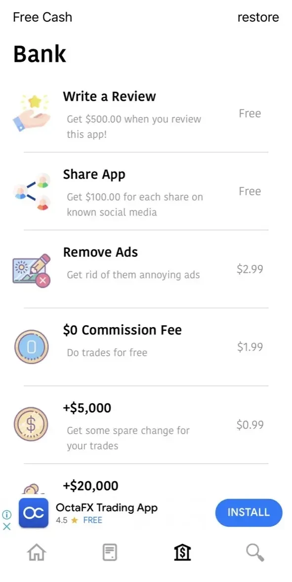 Stock Market Simulator Game paywall screen