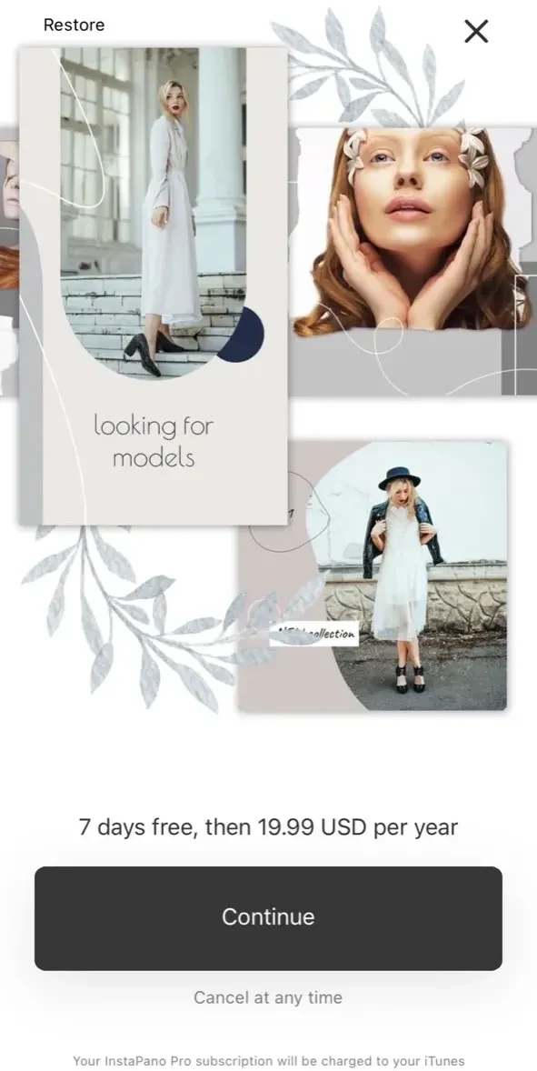 Stories Editor paywall screen