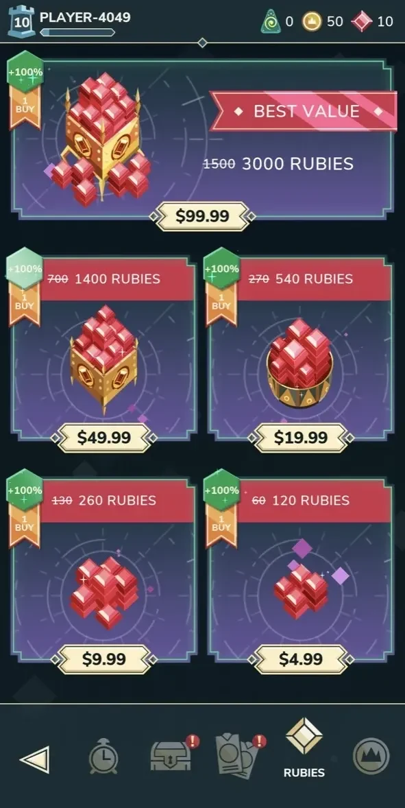 Stormbound paywall screen