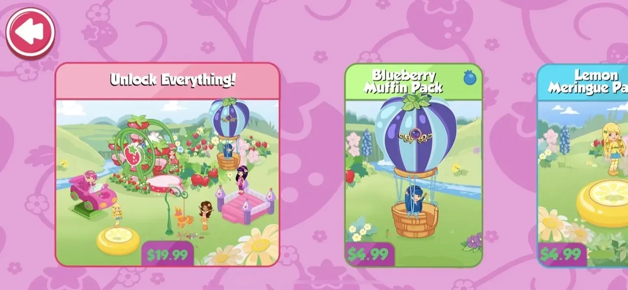 Strawberry Shortcake Berryfest paywall screen