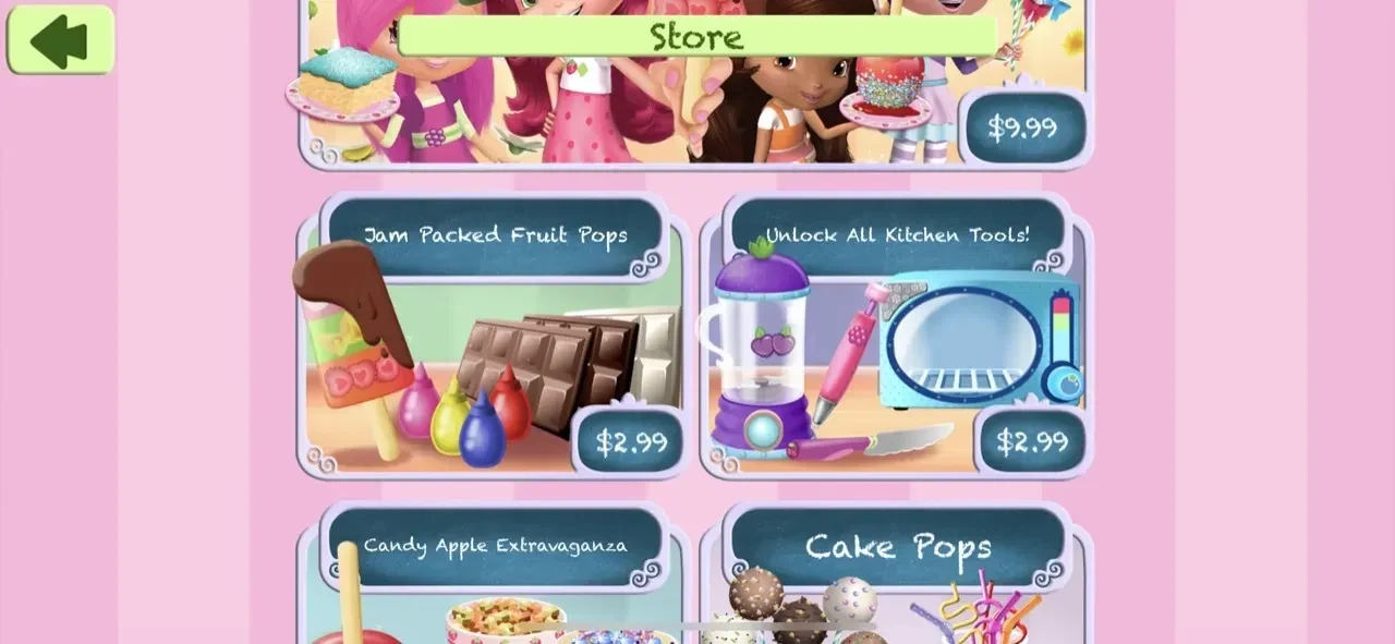 Strawberry Shortcake Sweets paywall screen