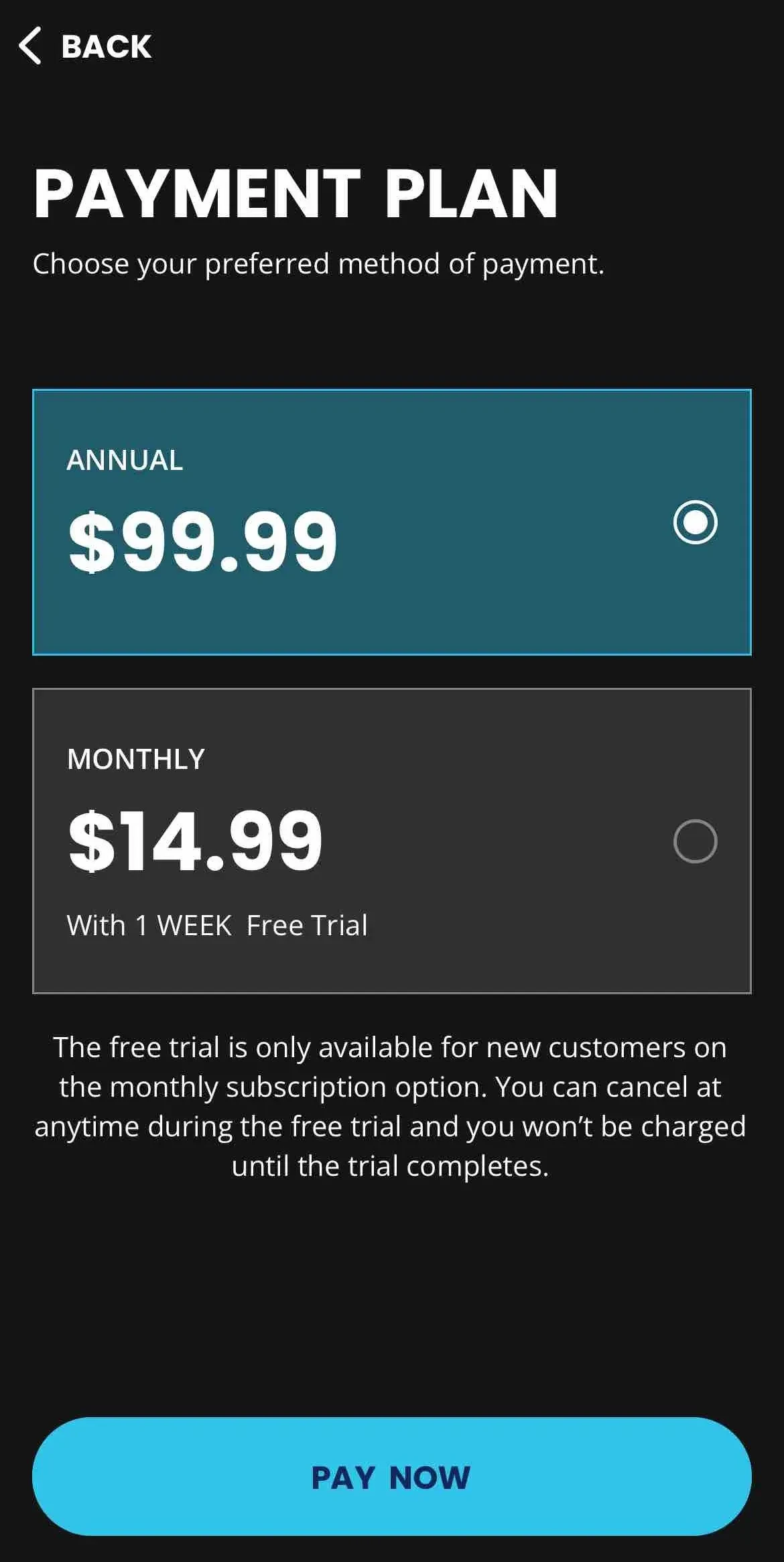 STRNG paywall screen