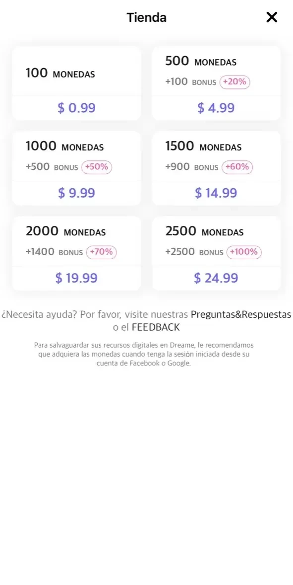 Sueñovela paywall screen