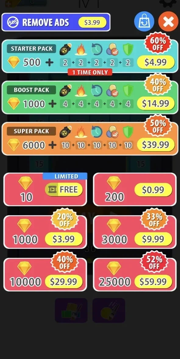 Super Balls paywall screen