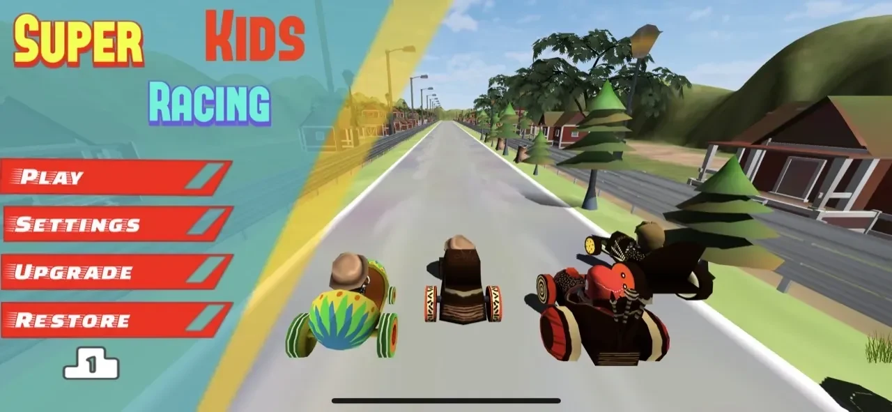 Super Kids Racing paywall screen