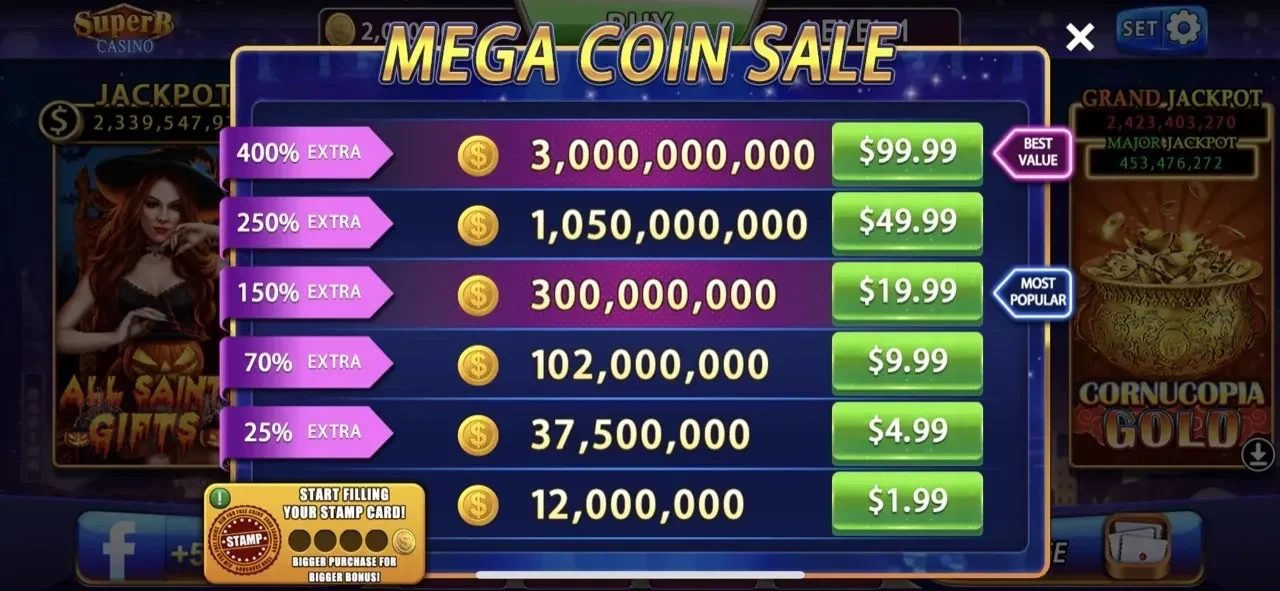 Superb Casino paywall screen