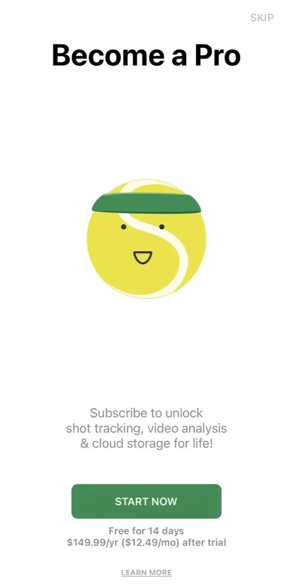SwingVision paywall screen