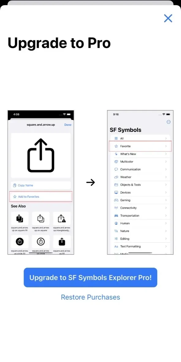 Symbols Explorer paywall screen