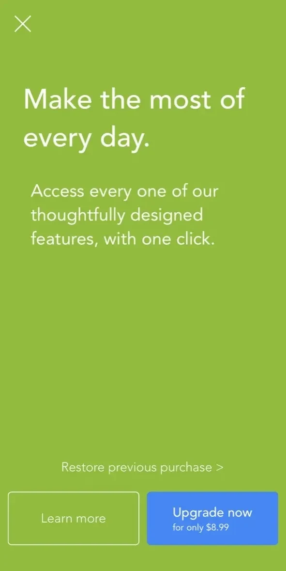 Symple Symptom Tracker paywall screen