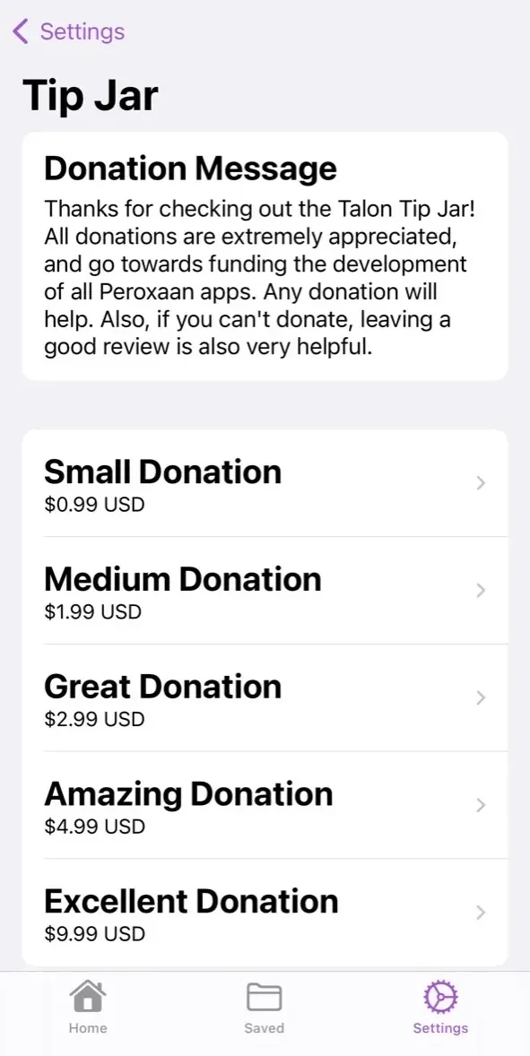 Talon paywall screen