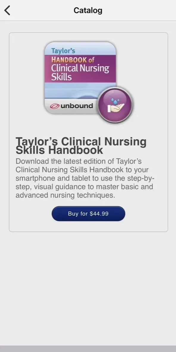 Taylor's Nursing Skills paywall screen