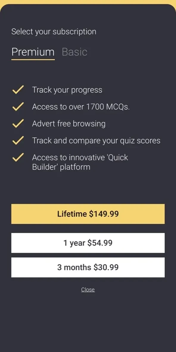 Teach Me Surgery paywall screen