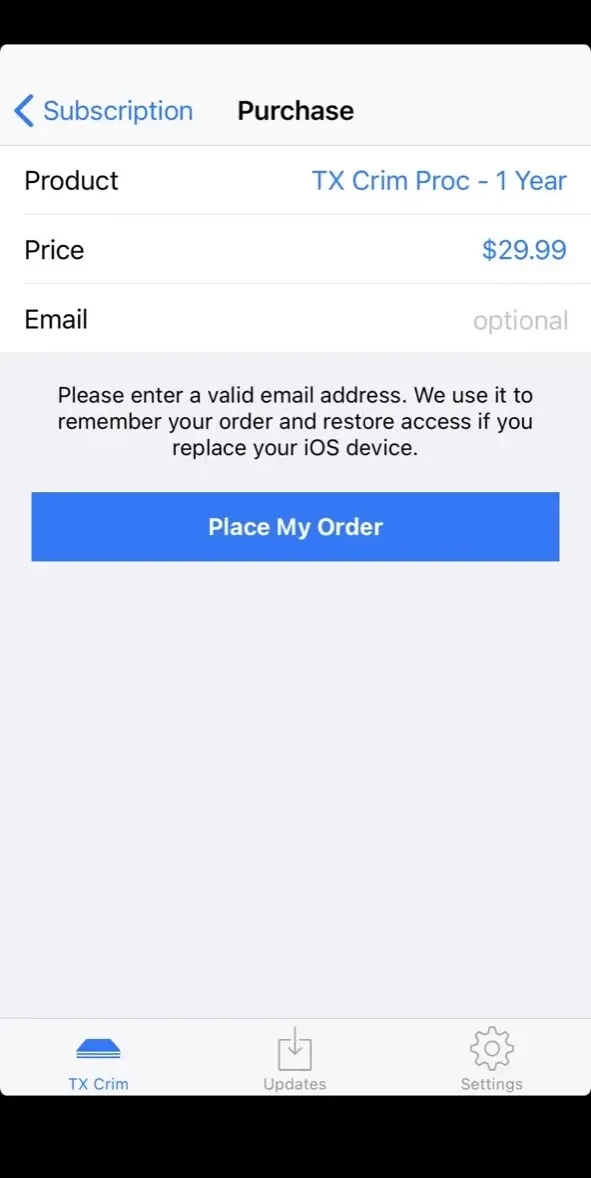 Texas Code of Criminal Procedure paywall screen