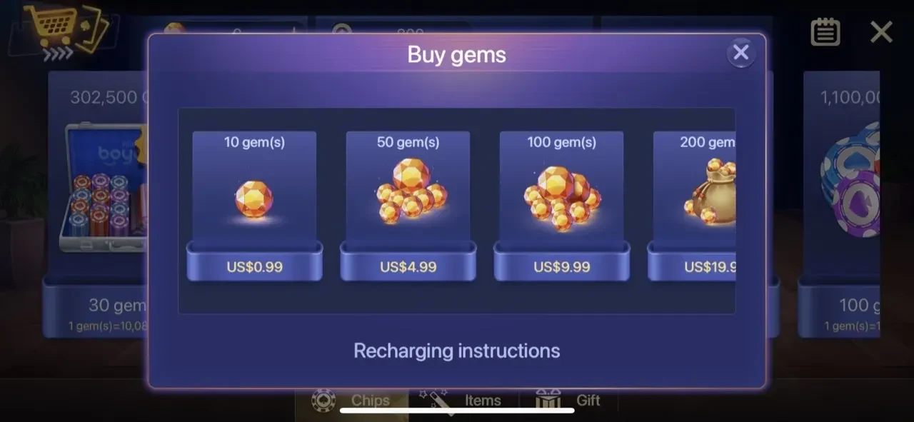 Texas Poker paywall screen