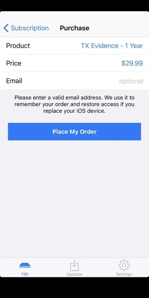 Texas Rules of Evidence paywall screen