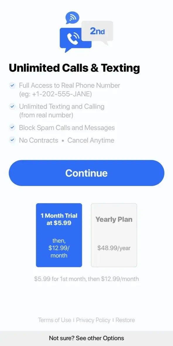 Text ▹ paywall screen