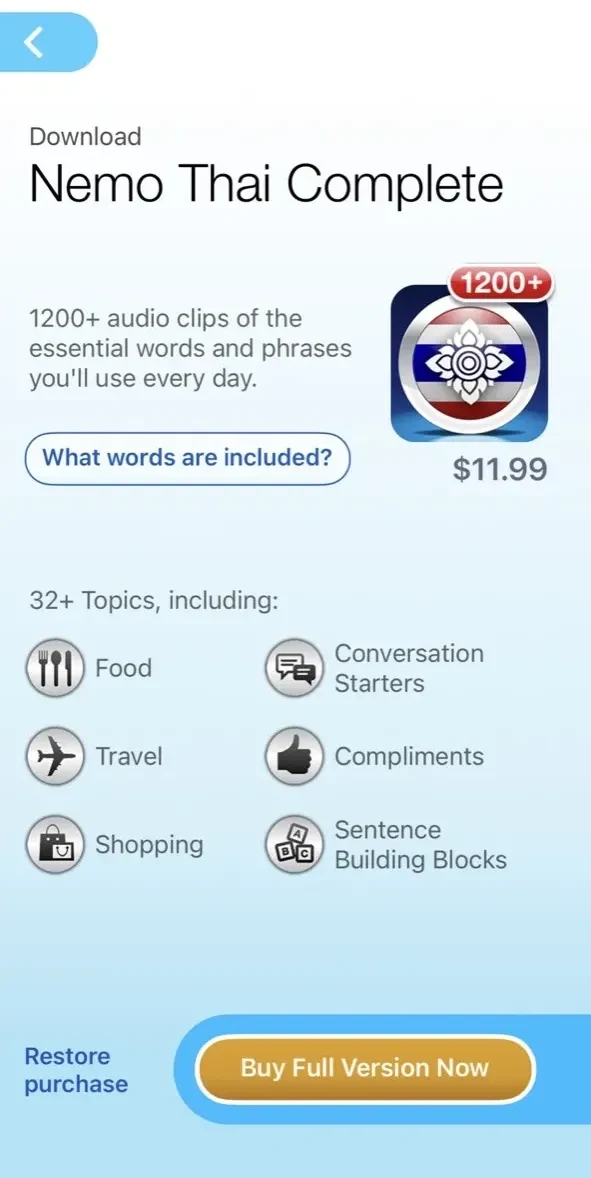 Thai paywall screen