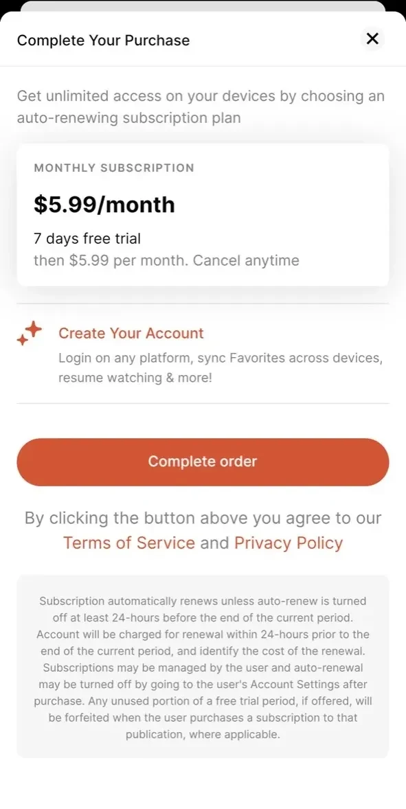 The Adventure Agents paywall screen