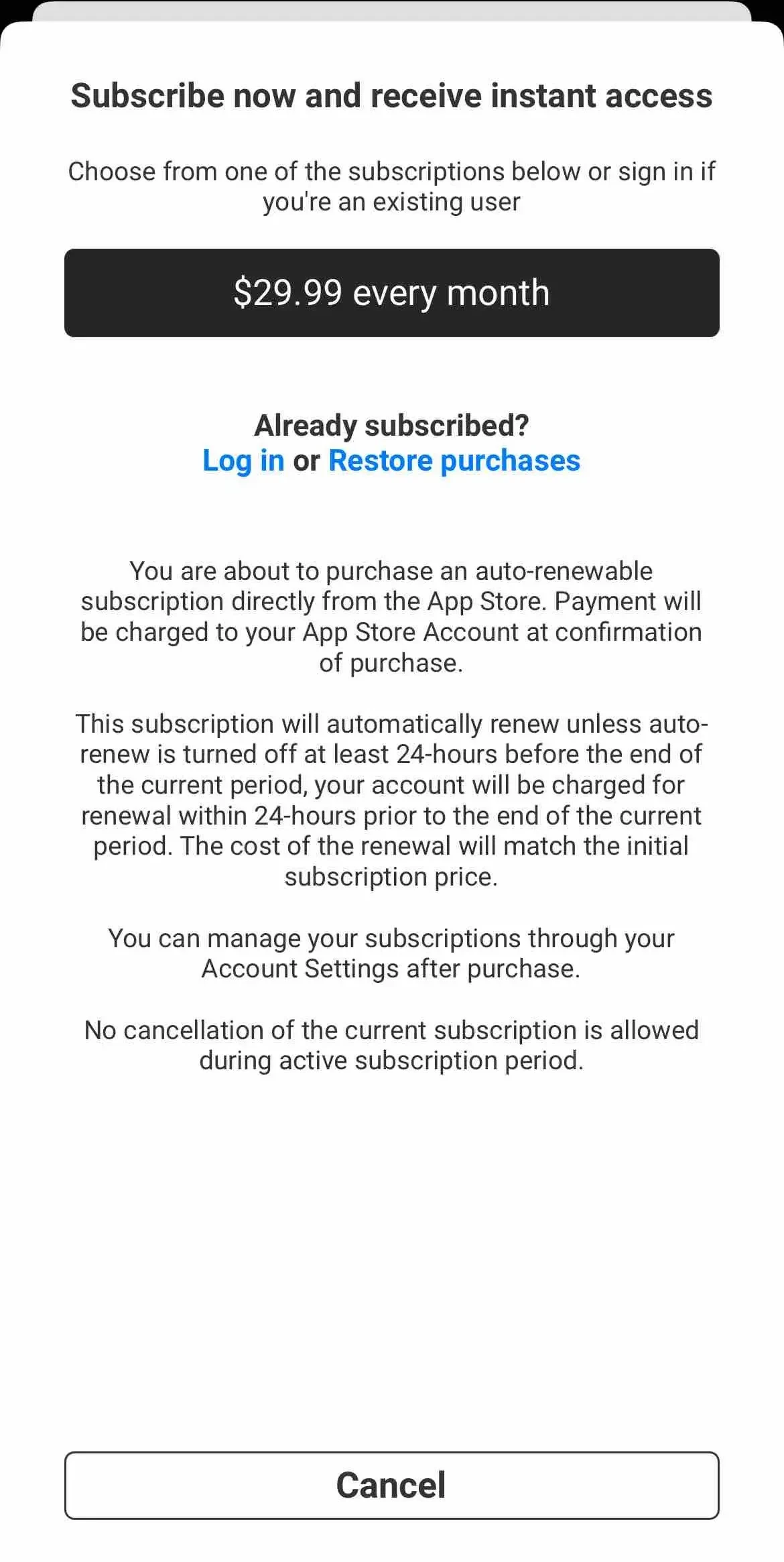 The Boston Globe paywall screen