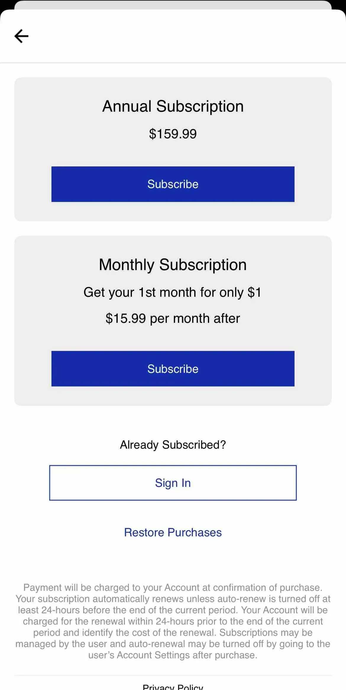 The Charlotte Observer News paywall screen